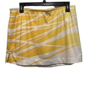DUC Sport Yellow Lightning Reversible Tennis Skirt Size Large
